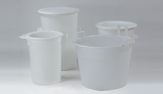 Plastic round bins, tubs and pails - Food grade
