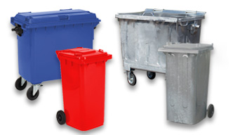2- en 4-wiel afvalcontainers - aanbiedingen