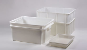 Hygienic stack and nest containers
