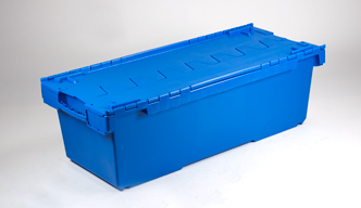 Industrial attached lid containers