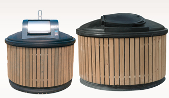 Semi-underground waste bins plastic - Tièrso Eco