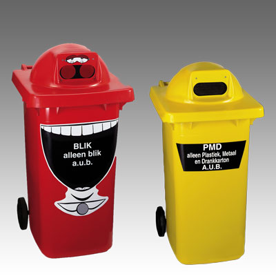 2-wheeled containers with aperture