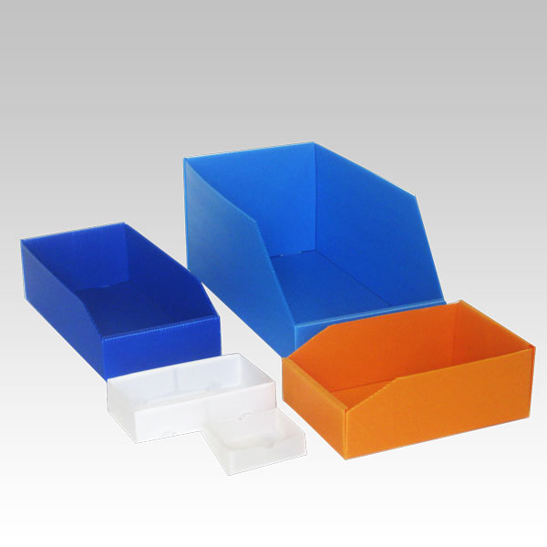 corrugated storage bins