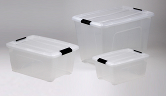 Nestable clear transparent containers