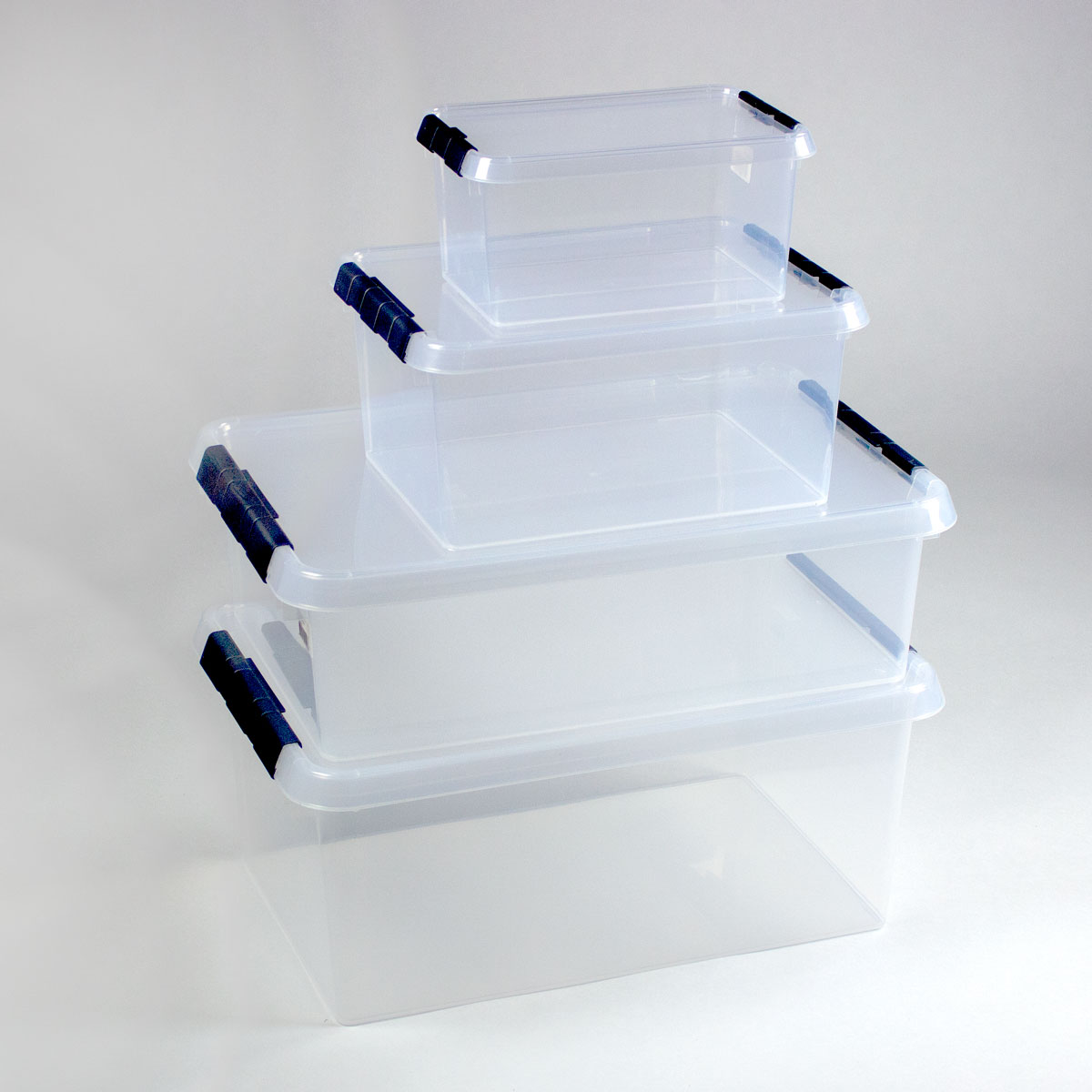 transparante opbergboxen met deksel