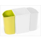 Waste bin 6,2 L, halfround, yellow
