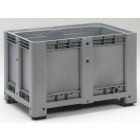 Kunststof palletbox op 4 poten, 1200x800x760 mm, 475 ltr, grijs