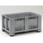 Kunststof palletbox op 4 poten, 1200x800x580 mm, 333 ltr, grijs