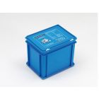 Milieubox 400x300x340 mm, 30 ltr, met snapsluitingen, blauw