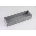 RAKO kunststof inzetbak 555x177x99 mm (lang), 2 per grondvlak, grijs
