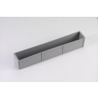 RAKO kunststof inzetbak 555x89x99 mm (lang), 4 per grondvlak, grijs