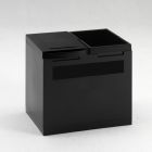 Kantoormodule voor papier en restafval 400x300x350 mm zwart/zwart