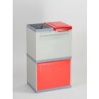 3Fractie module grijs 1 kantelbak rood 1 klem 1 emmer 1 deksel rood