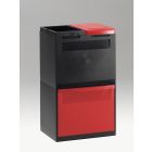 3Fractie module zwart 1 kantelbak rood 1 klem 1 emmer 1 deksel rood