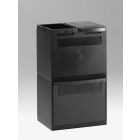 3Fractie module zwart 1 kantelbak zwart 1 klem 1 emmer 1 deksel zwart