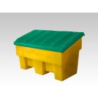 Kunststof opslagbak 1260x700x760 mm, 330 ltr, voor absorptiemat. geel