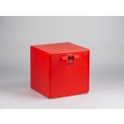 Kunststof scooterbox 422x422x422mm 60 ltr, rood
