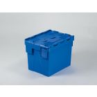 Kunststoffbehälter mit Deckel, nestbar, 400x300x306 mm, 25 Liter, blau