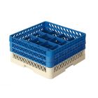 Dishwashing rack 500x500x220 mm large mesh for ø 112 mm beakers (16 compartments)