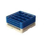Dishwashing rack 500x500x220 mm large mesh for ø 112 mm goblets  (16 compartments)