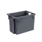Draaistapel euronorm hygiëne bak, 600x400x400 mm, 65 ltr, dicht, grijs