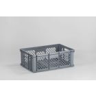 Kunststof cateringbak 600x400x220 mm, 42 ltr, geperforeerd lichtgrijs
