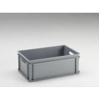 E-line normbox, Euronorm Kunststof bak, 600x400x220 mm, 40 ltr, grijs PP Virgin