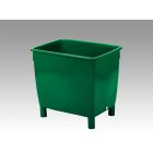 Kunststof grootvolume bak 210 ltr, 4 poten, groen