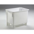Kunststof stapelbare Euronorm bak 800x600x600 mm, 170 ltr, 4 poten, wit