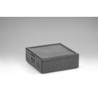 EPP Thermobox, Pizzabox, 480x480x165 mm, 26 ltr, met deksel, zwart