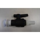 Drain faucet for pallet boxes, 1 inch, with straight discharge