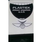 Sticker mond, 2 wiel afvalcontainer container Mond PLASTIEK