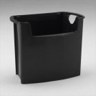 Papier u. Glaskorb 490x300x385 mm, 32L, geschlossen, mit Einwurföffnung, schwarz