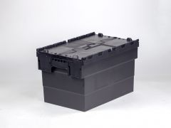 E-line Distribox distributiebak, bakdeel zwart, dekselhelften zwart 63 ltr