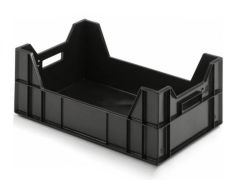 Stapelbare euronorm kweekkrat 600x400x230 mm met opstaande nokken