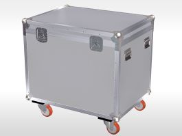 Universal flightcase on wheels with removable, lockable plastic lid ...