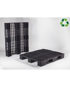 Kunststof pallet, 1200x1000x150 mm, 3 sleden, PE-R Medium Duty