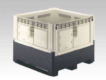 Foldable pallet box 1080 l. 1200x1200x978 mm on 3 skids