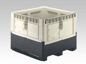 Opvouwbare palletbox 1080 liter, met 3 sledes