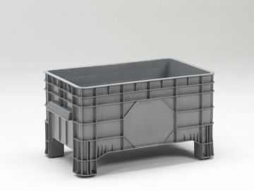 Large volume bin 200L, 1040x640x550 mm, on 4 feet grey