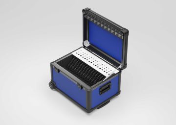 Charge & Sync transport case for 16 tablets, blue