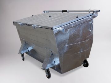 Rear Loader 2250x1260x1445 mm, 2500 l. galvanised, 4 wheels