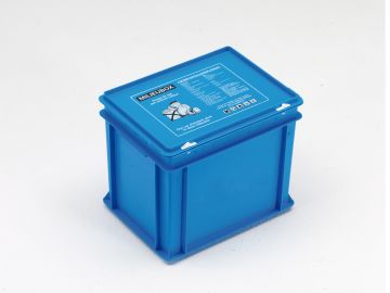 Milieubox 400x300x340 mm, 30 liter, met snapsluitingen, blauw