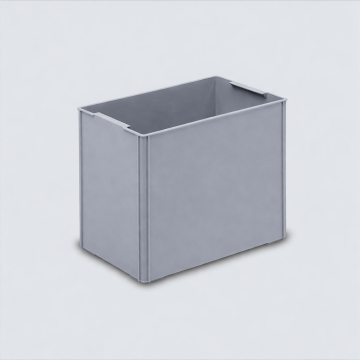 kunststof inzetbak 277x177x230 mm (hoog), 4 per grondvlak, grijs