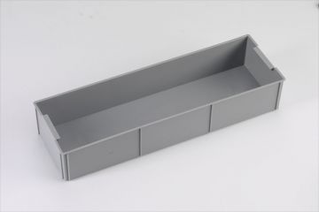 kunststof inzetbak 555x177x99 mm (lang), 2 per grondvlak, grijs