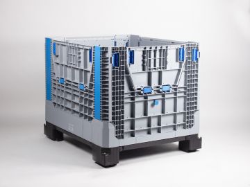 Opvouwbare kunststof palletbox, 1200x1000x975 mm