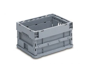 Foldable transport box 20 l. 400x300x225 mm light gray