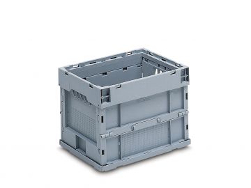 Foldable transport box 26 l. 400x300x300 mm light gray