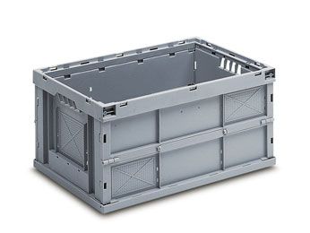 Foldable transport box 63 l., 600x400x320 mm, light gray