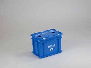 Batterijbox 9 liter, 300x200x235 mm, drie inwerpopeningen